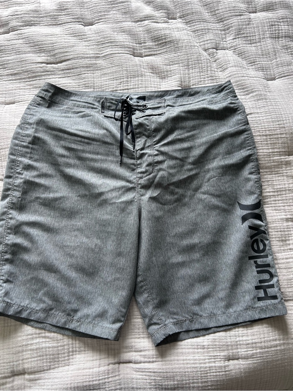 Hurley Men's Gray Lace-Up Board Shorts